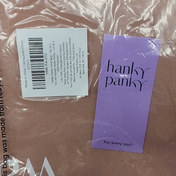 Hanky Panky Wash&Wear Travel Bags Set Of 2 16"H x 14"L Dusty Rose Polyester NWT - Picture 4 of 6